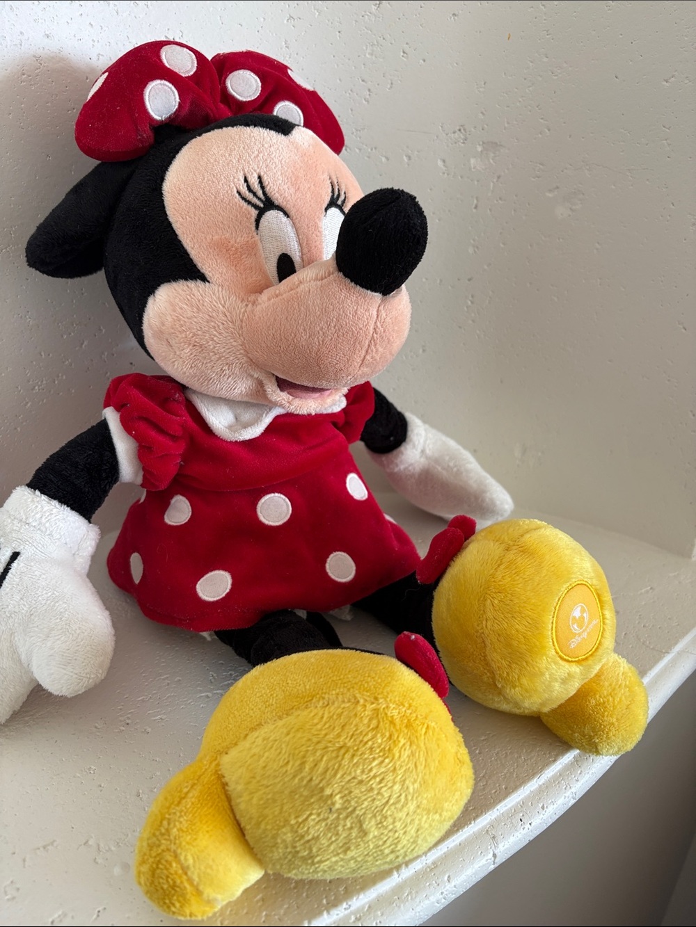 Disney Minnie Mouse Plush in Red Dress with Yellow Shoes